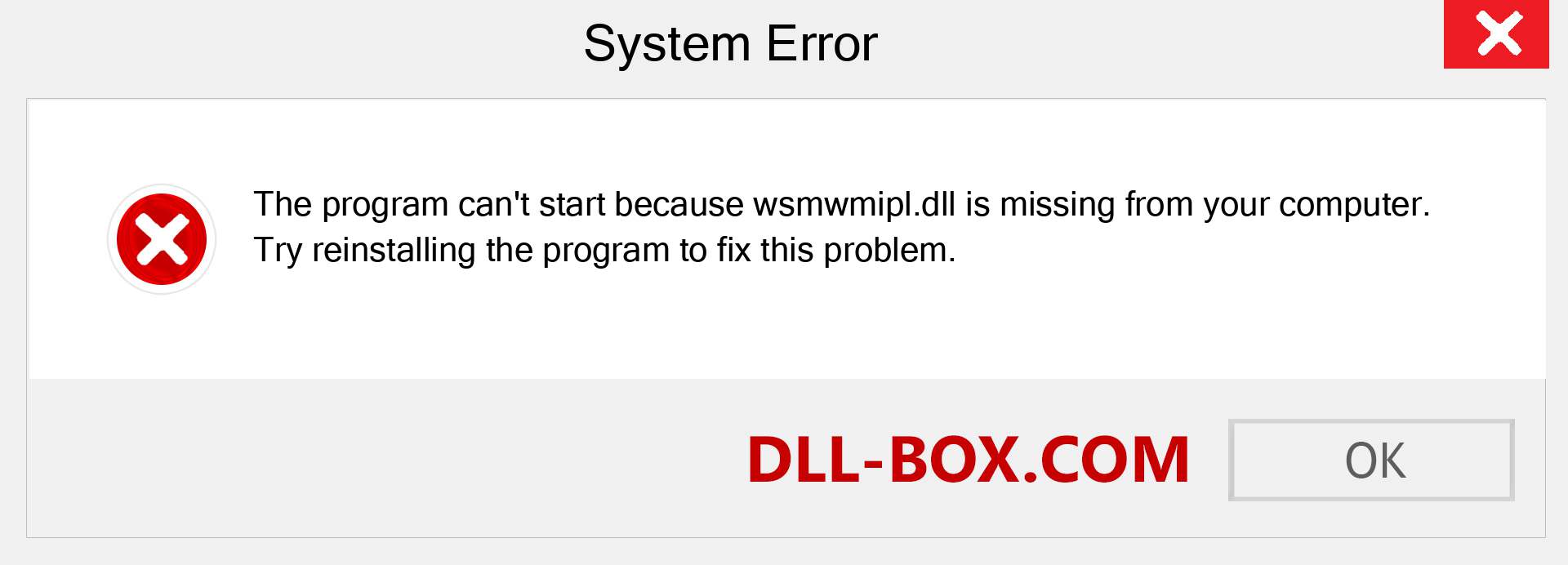  wsmwmipl.dll file is missing?. Download for Windows 7, 8, 10 - Fix  wsmwmipl dll Missing Error on Windows, photos, images