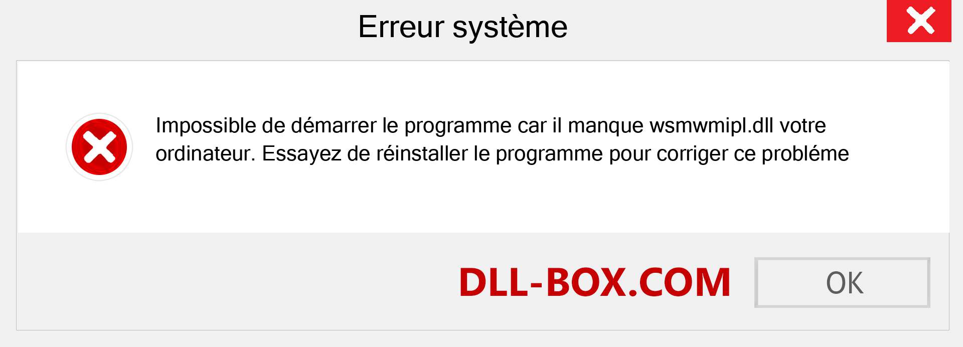 Le fichier wsmwmipl.dll est manquant ?. Télécharger pour Windows 7, 8, 10 - Correction de l'erreur manquante wsmwmipl dll sur Windows, photos, images